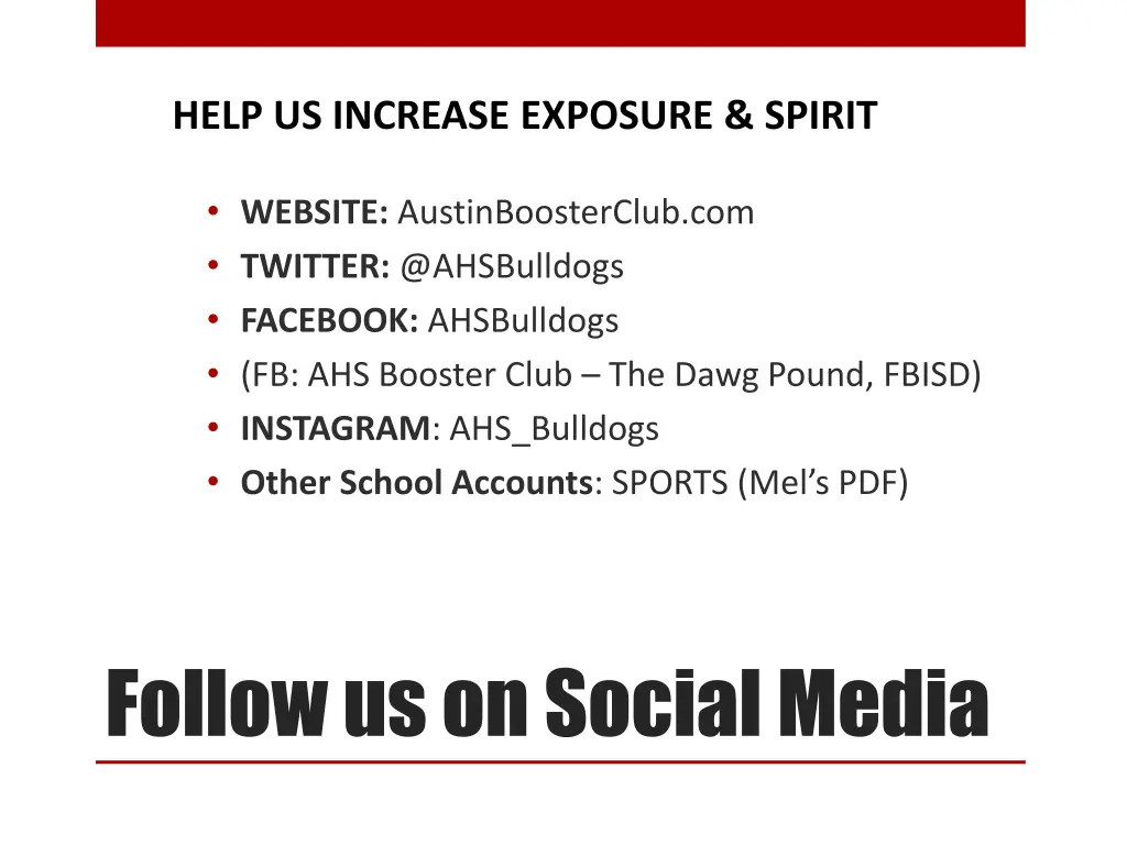 help us increase exposure spirit