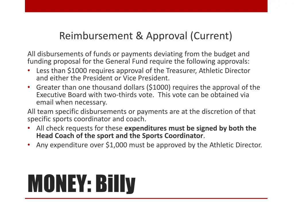 reimbursement approval current