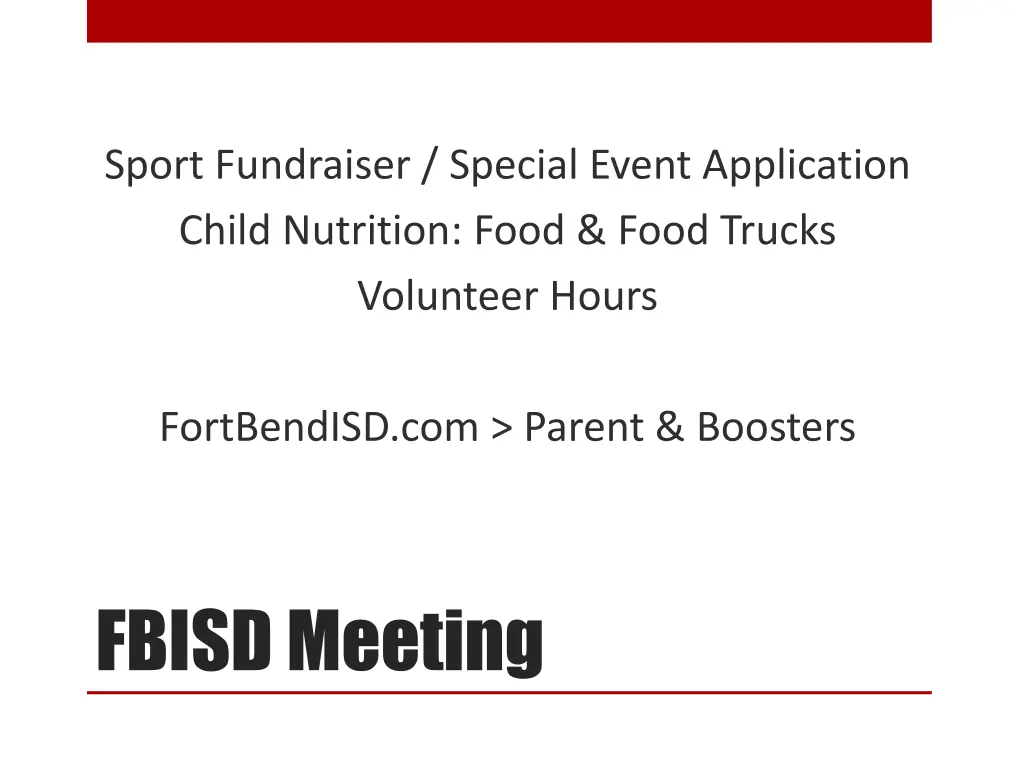 sport fundraiser special event application child