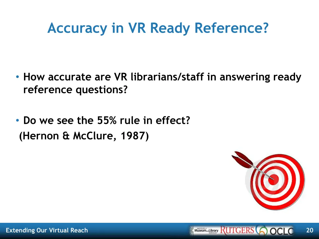 accuracy in vr ready reference