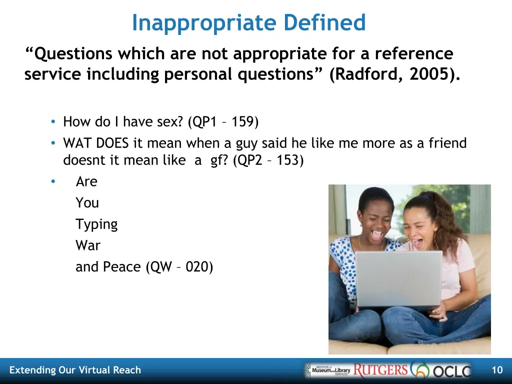 inappropriate defined questions which