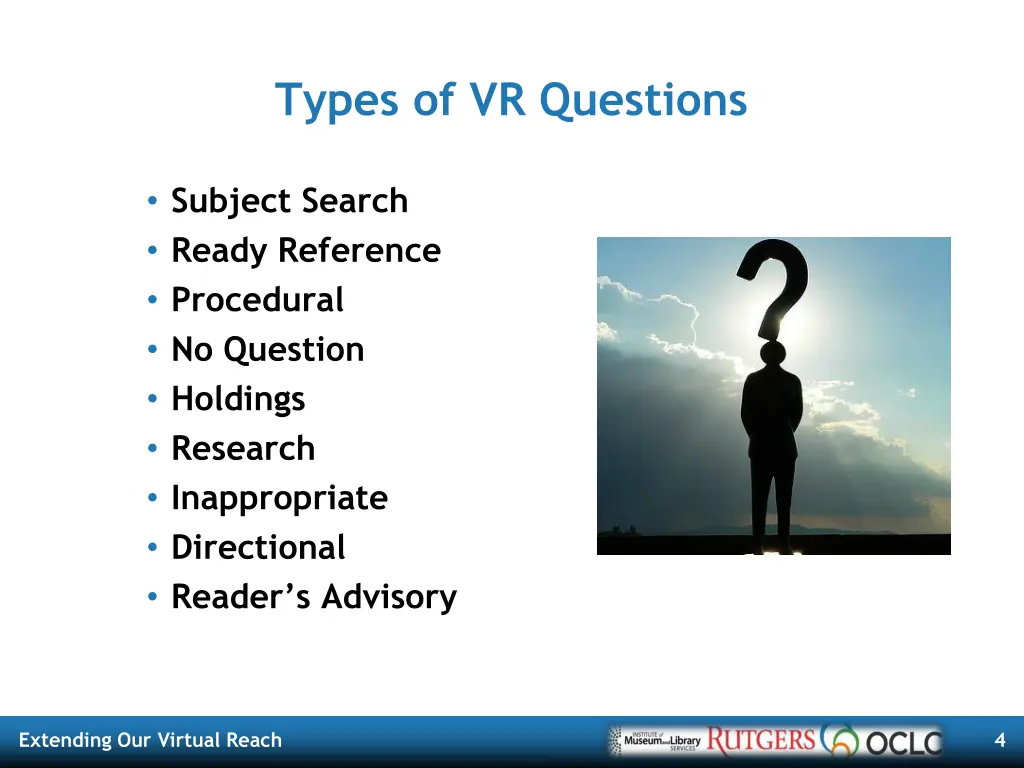 types of vr questions