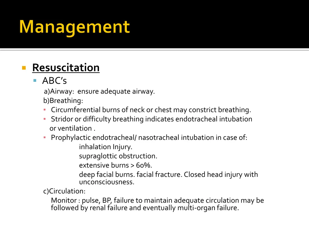 resuscitation abc s a airway ensure adequate