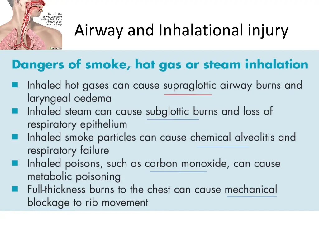 airway and inhalational injury