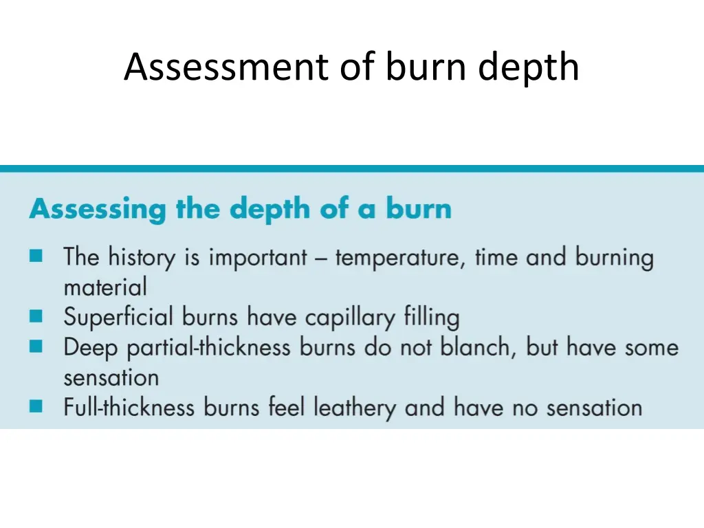 assessment of burn depth