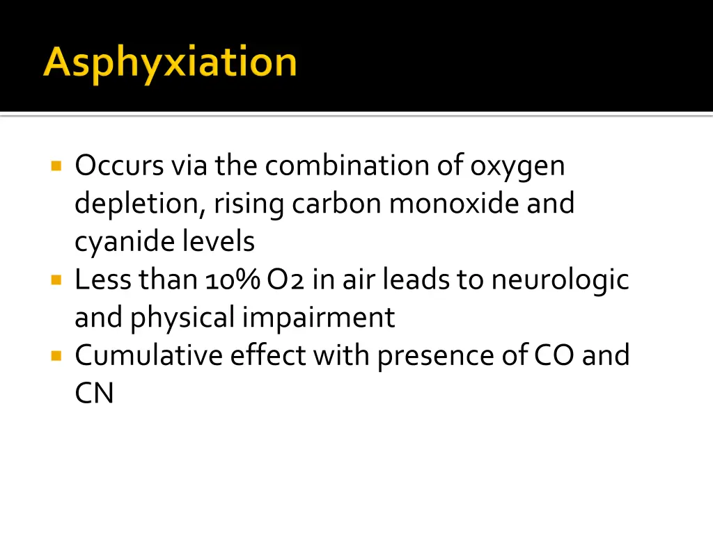 occurs via the combination of oxygen depletion