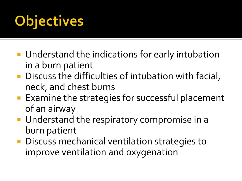 understand the indications for early intubation