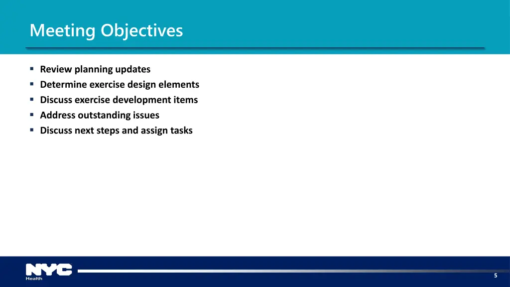 meeting objectives