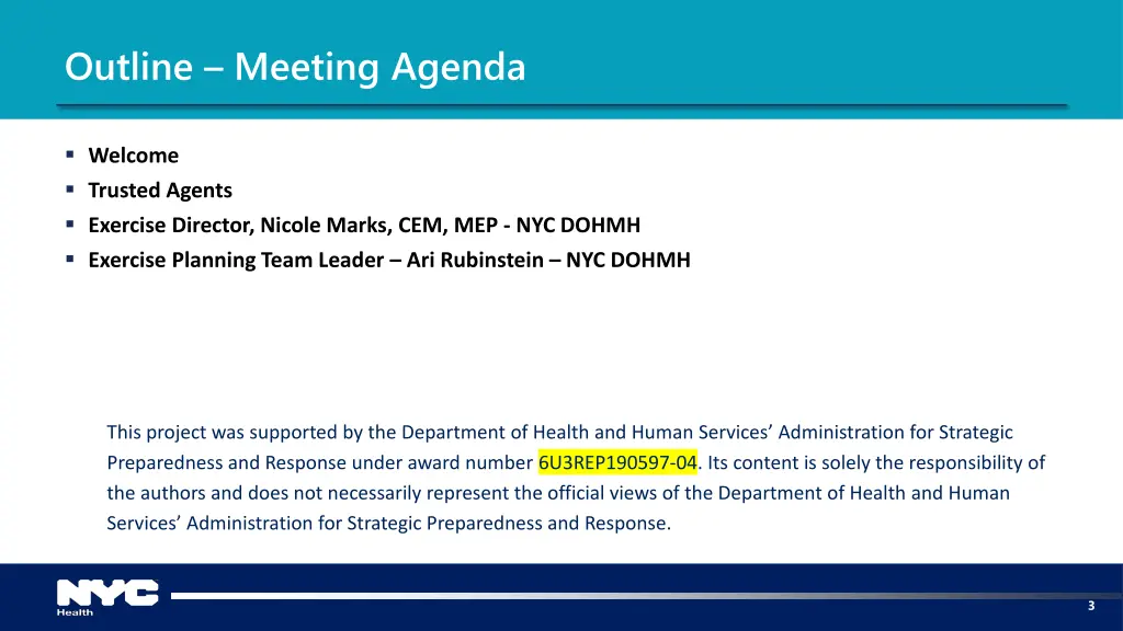 outline meeting agenda