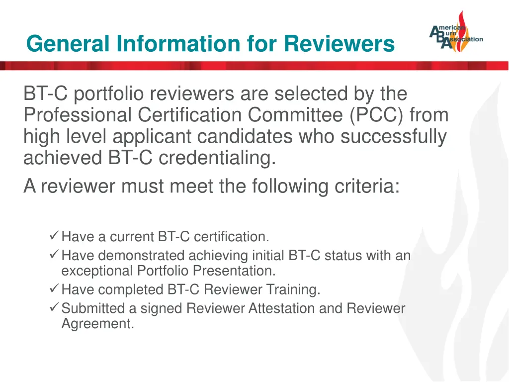 general information for reviewers