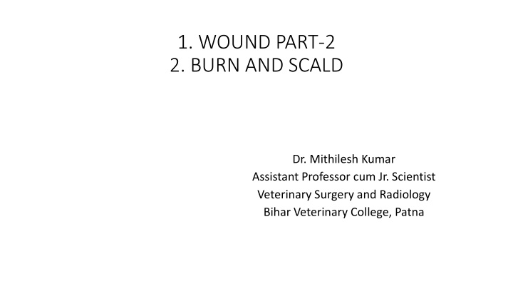 1 wound part 2 2 burn and scald