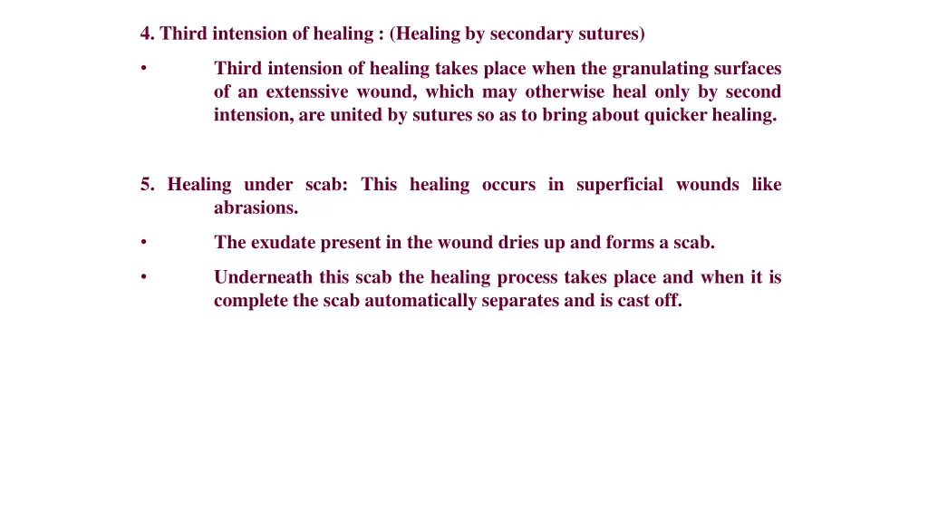 4 third intension of healing healing by secondary