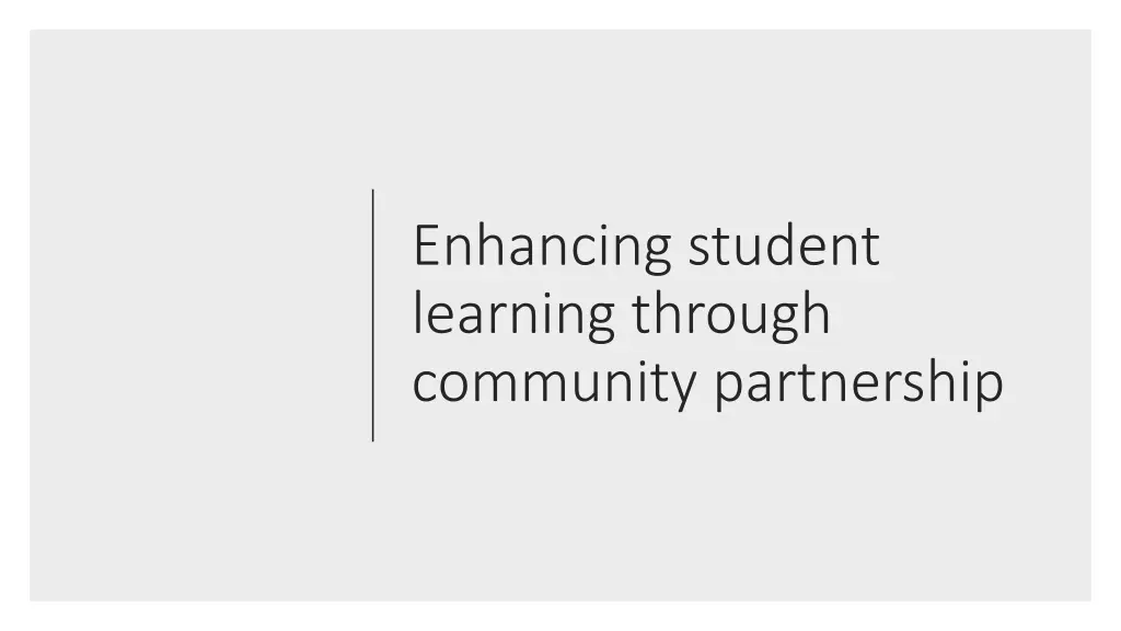 enhancing student learning through community