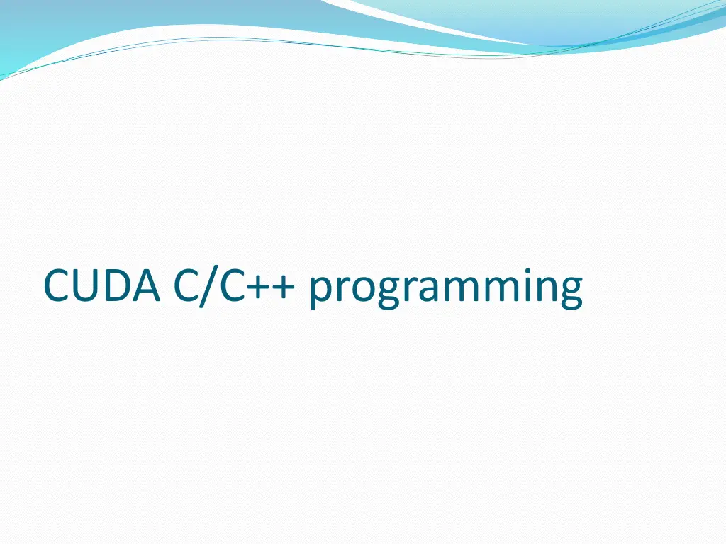 cuda c c programming