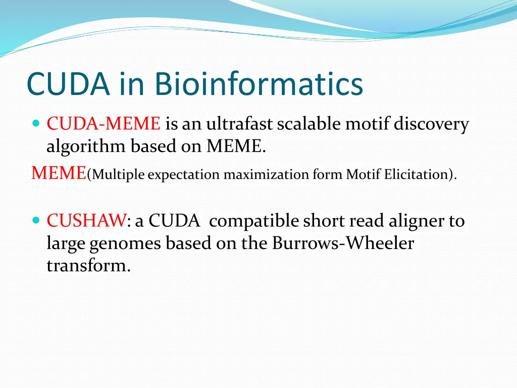 cuda in bioinformatics 2