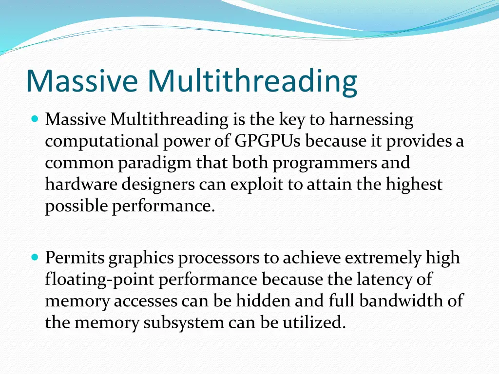 massive multithreading