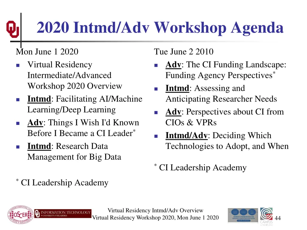 2020 intmd adv workshop agenda