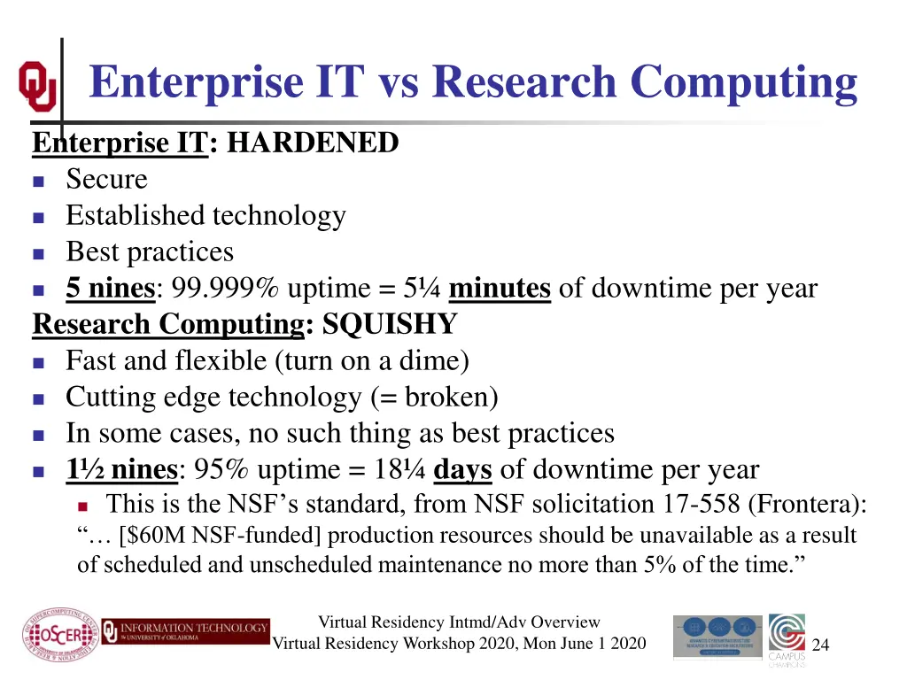 enterprise it vs research computing