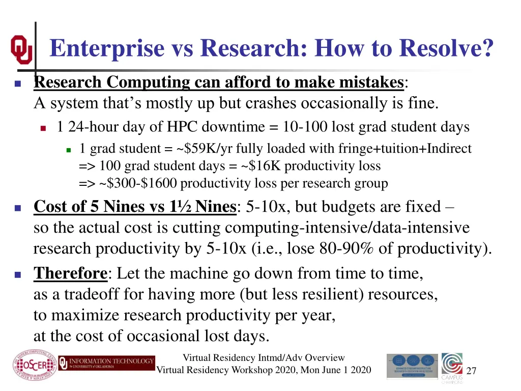 enterprise vs research how to resolve