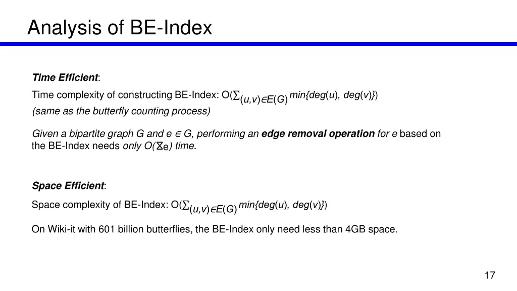 analysis of be index