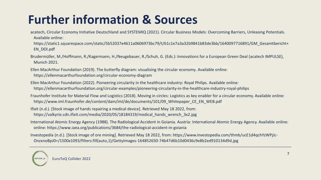 further information sources