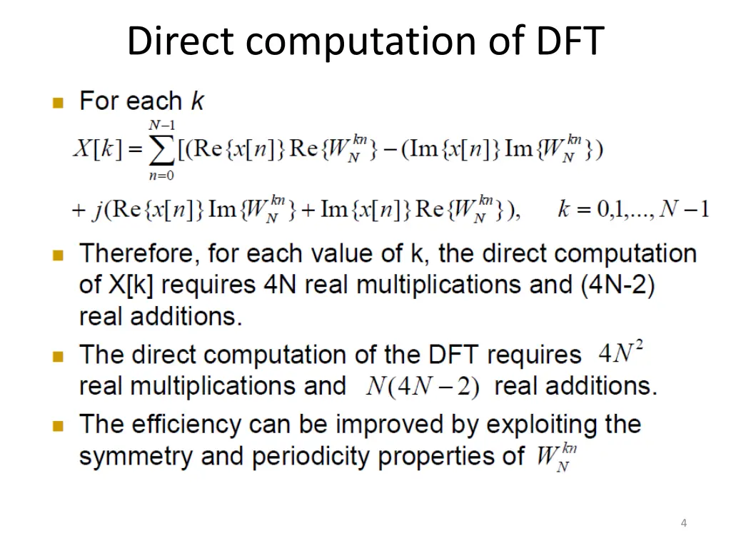 direct computation of dft 1