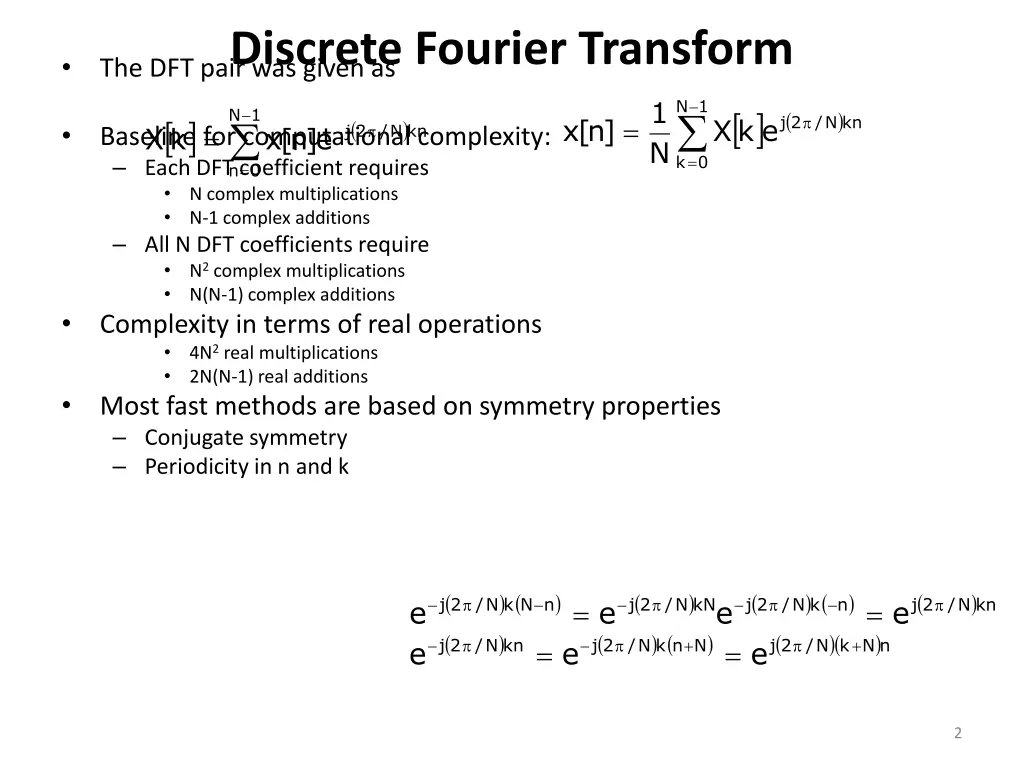 discrete fourier transform the dft pair was given