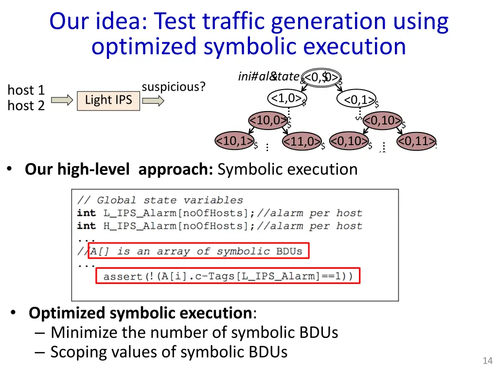 our idea test traffic generation using optimized