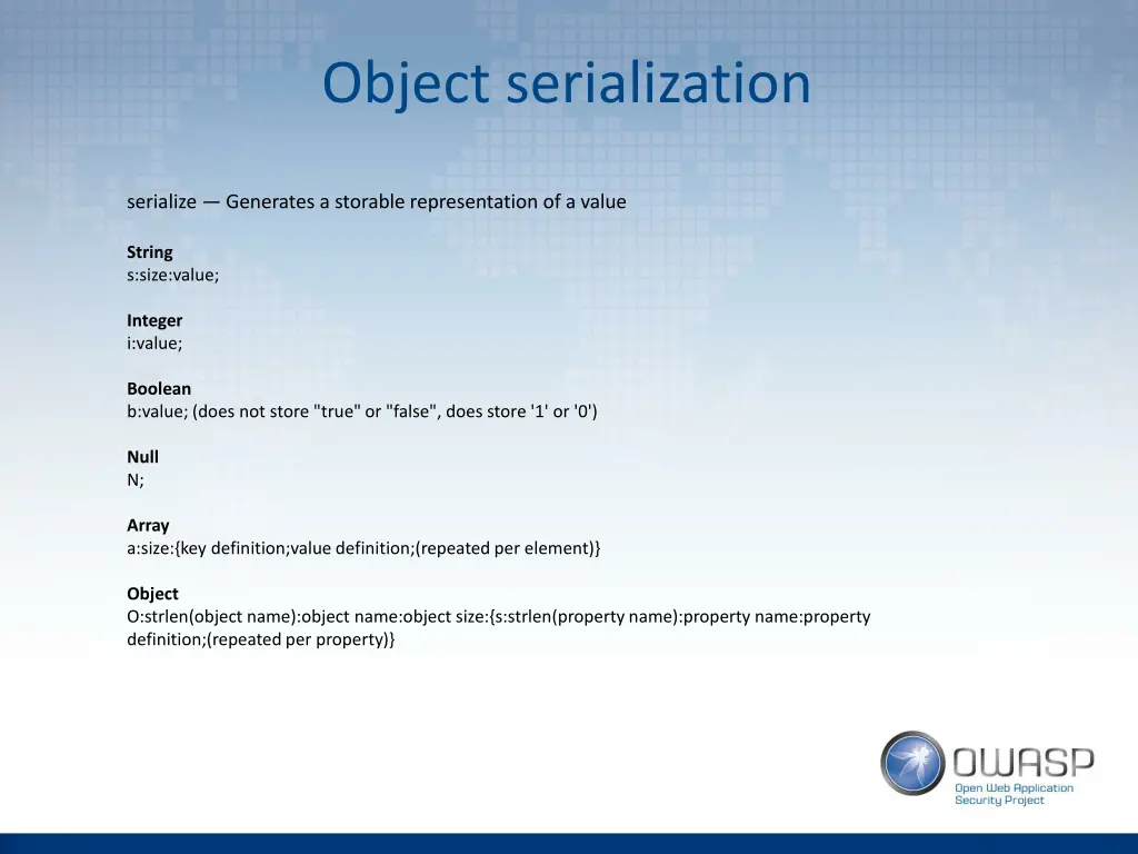 object serialization