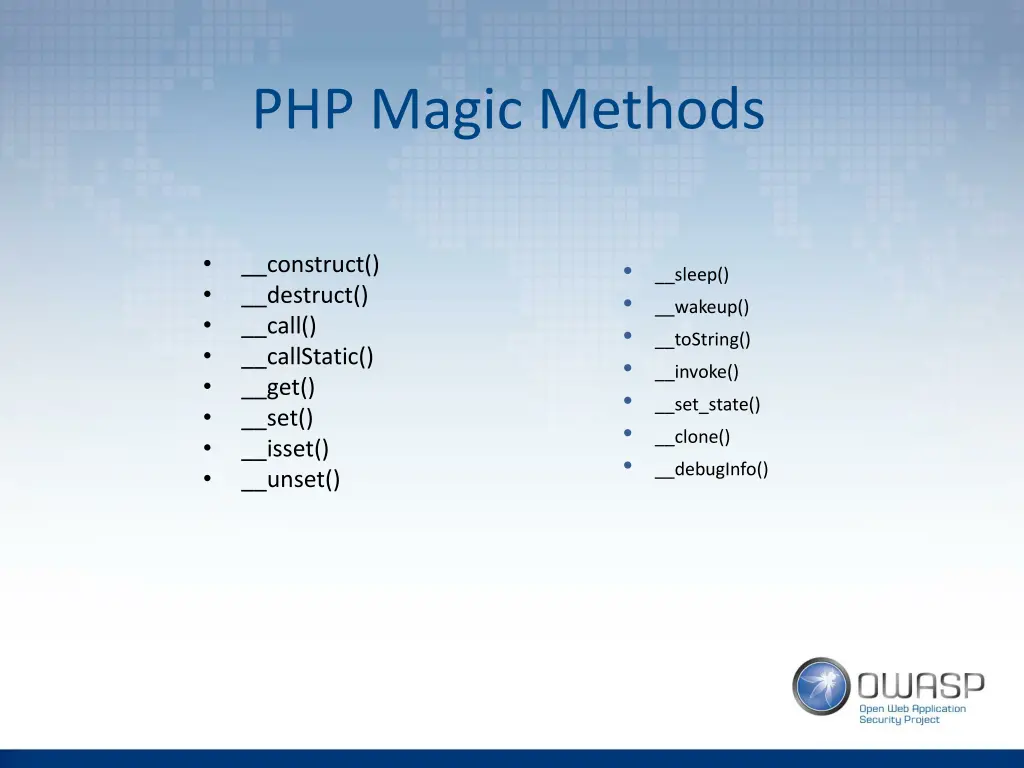 php magic methods