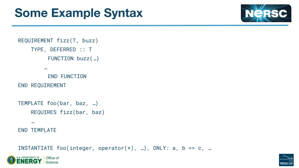 some example syntax