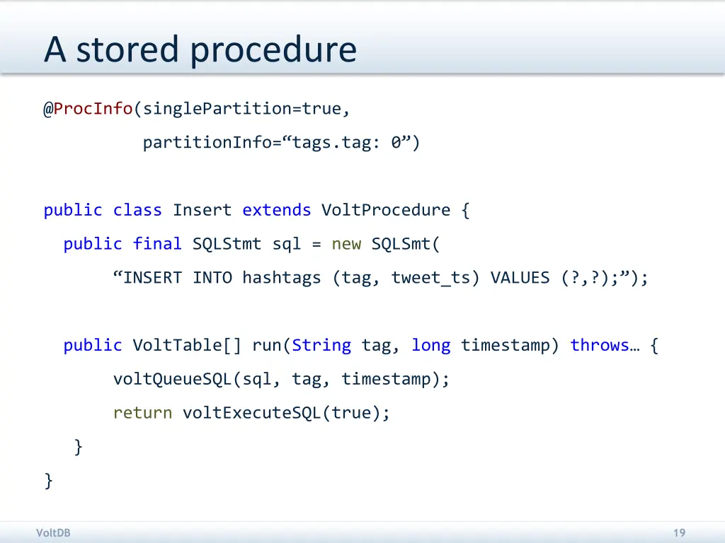 a stored procedure