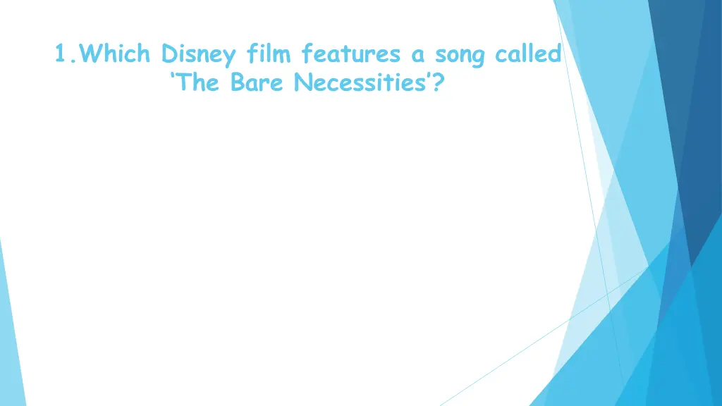 1 which disney film features a song called