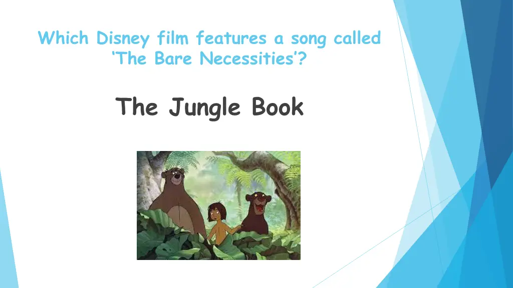 which disney film features a song called the bare