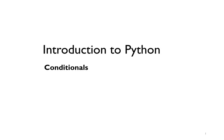 introduction to python