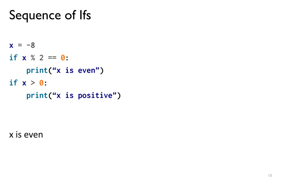 sequence of ifs 1