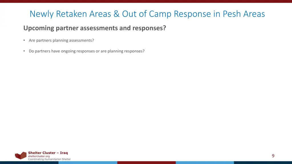 newly retaken areas out of camp response in pesh 2