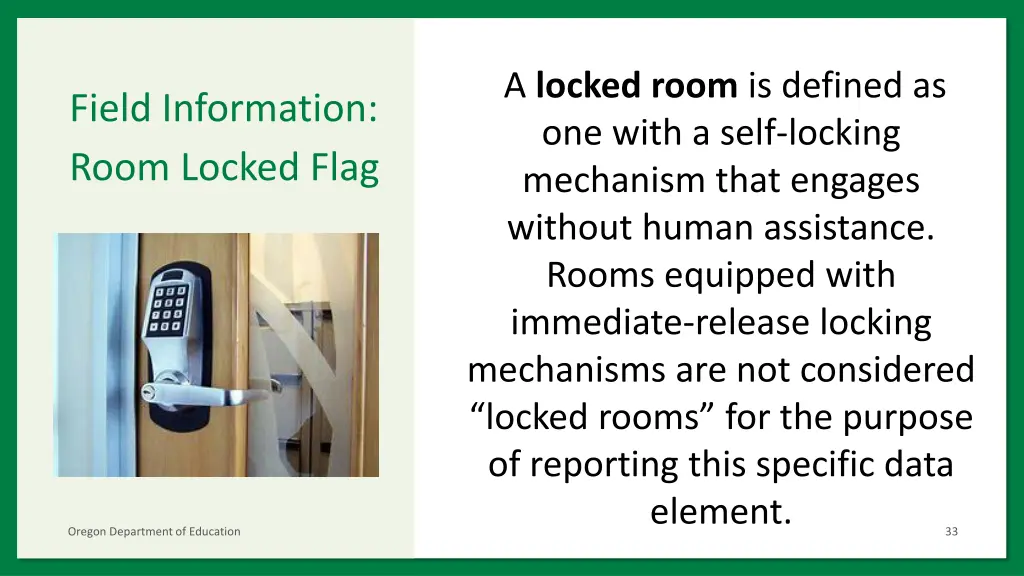 a locked room is defined as one with a self