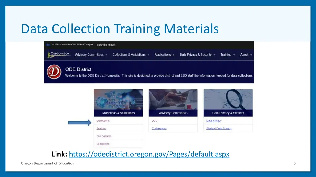 data collection training materials