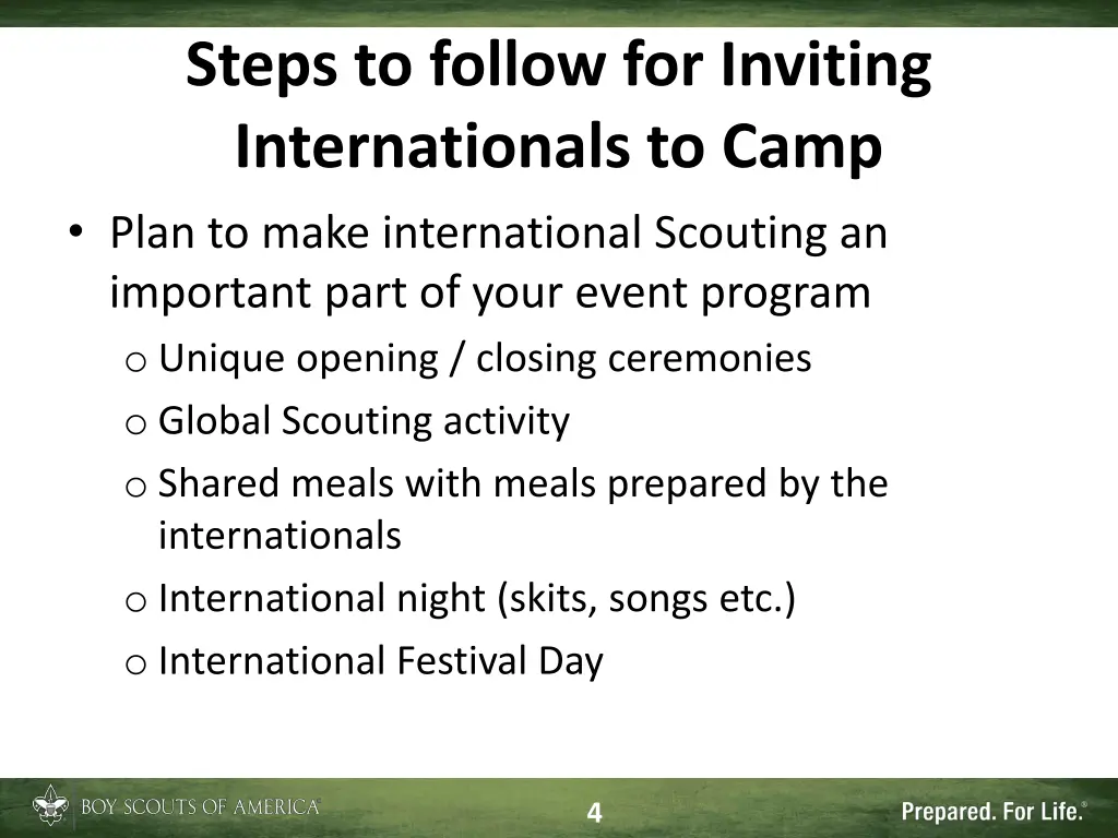steps to follow for inviting internationals 1