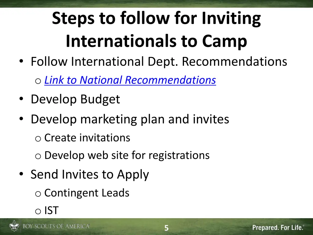 steps to follow for inviting internationals 2