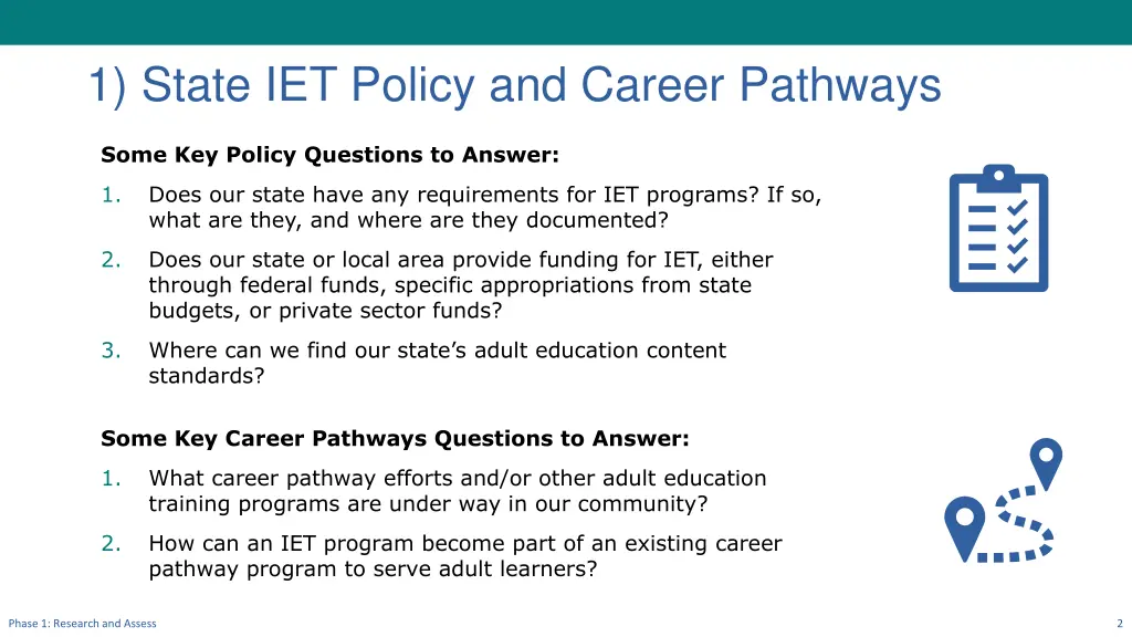 1 state iet policy and career pathways