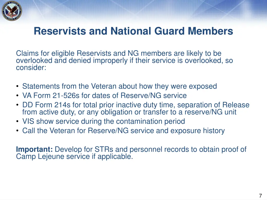 reservists and national guard members