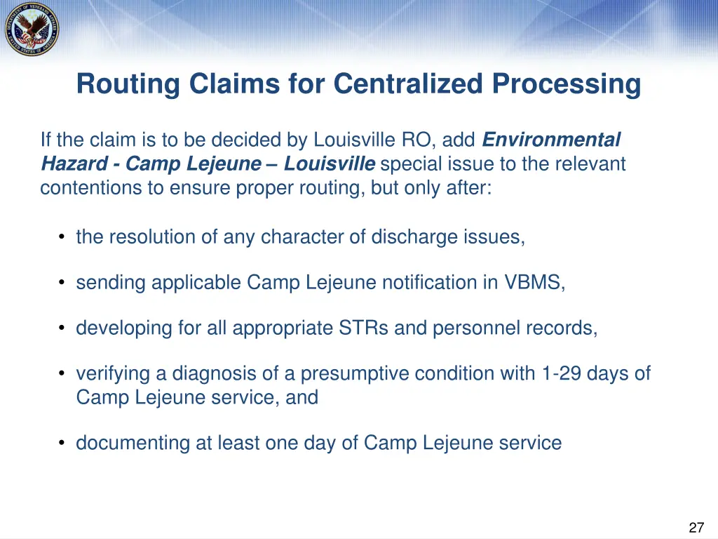 routing claims for centralized processing