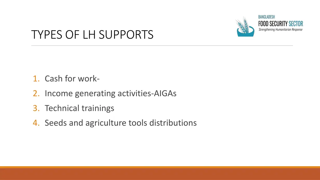 types of lh supports