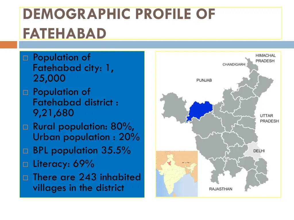 demographic profile of fatehabad