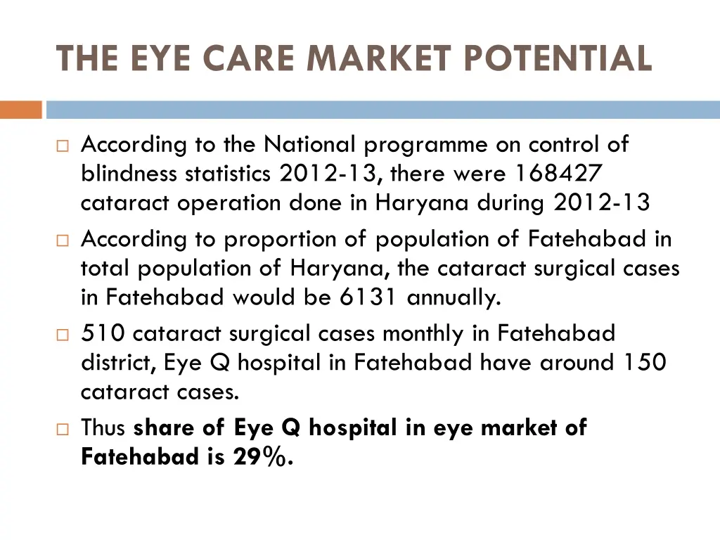 the eye care market potential