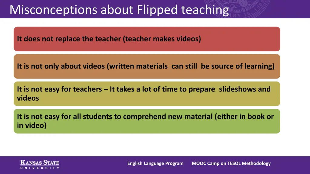 misconceptions about flipped teaching