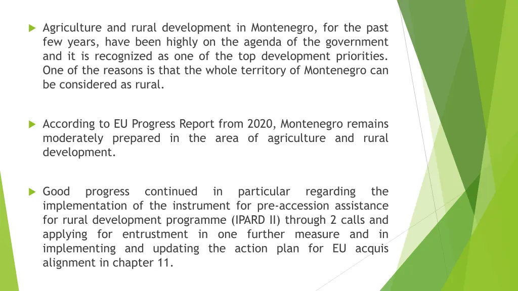 agriculture and rural development in montenegro