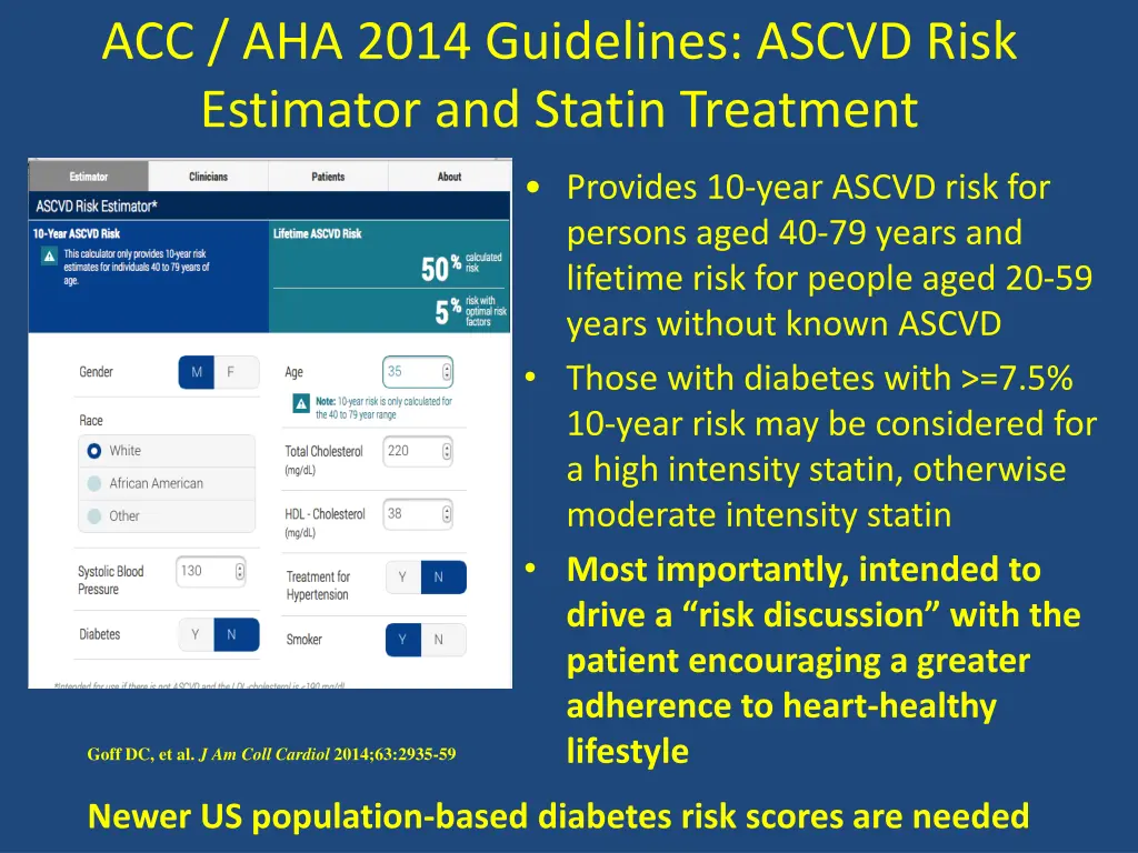 acc aha 2014 guidelines ascvd risk estimator